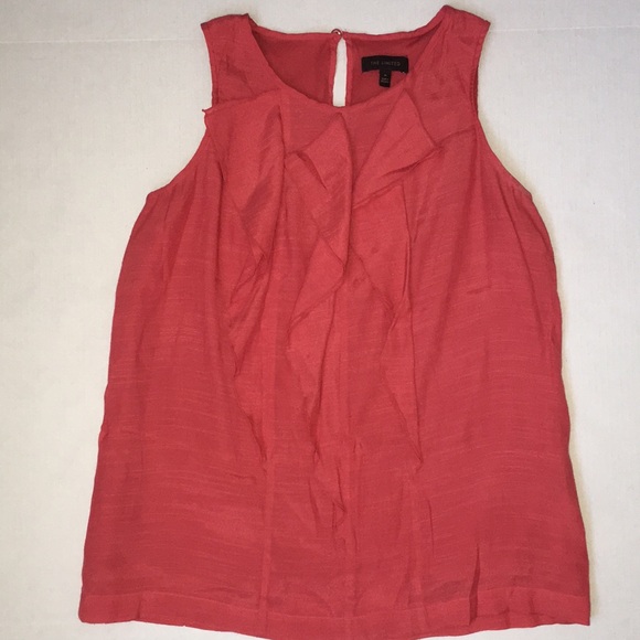 The Limited Coral Sleeveless Ruffle Front Blouse – Women’s Medium - Picture 1 of 7